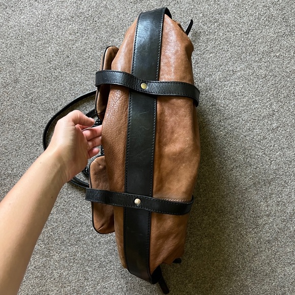 Gryson Jasper Leather Large Tote Shoulder Hand Bag Suede Lining Brown Black - Picture 11 of 16